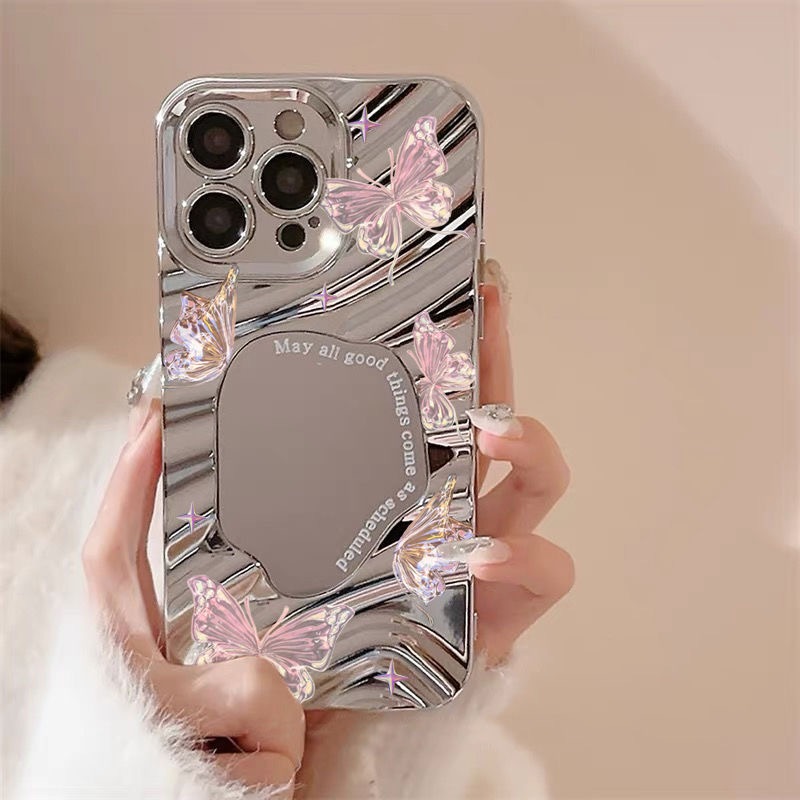Kupu-kupu Fantasi Tingkat Lanjut Cocok untuk Casing HP iphone Apple 14Promax Iphone15/13/12/11 Mirro