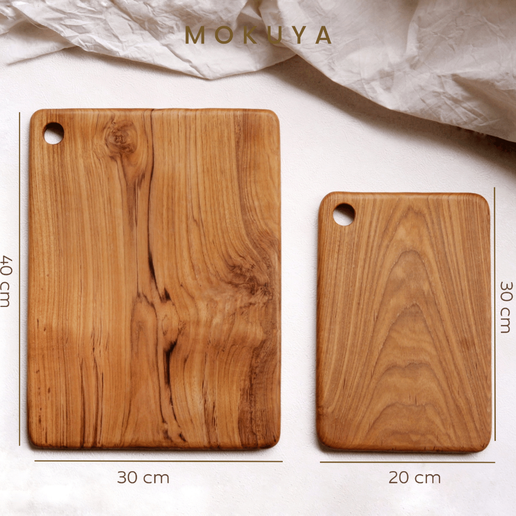 HOT DEALS Tantan - Talenan kayu jati besar premium 2cm Cutting Board Tebal Estetik untuk Masak &
