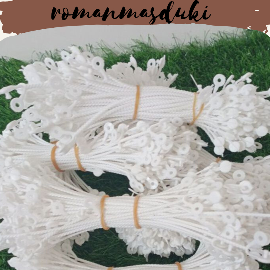 

TALI JEPIT PLASTIK SNACK||Tali plintir putih tali pegangan plastik stp untuk snack|TALI PLINTIR / TALI PLASTIK /tali jinjing snack 19cm grade A isi 100 pcs
