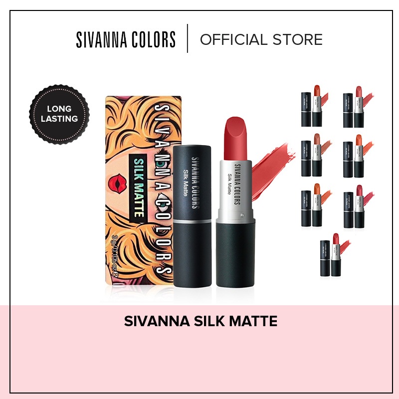 BUY 1 GET 1 Lipstik Sivanna | Silk Matte - HF360 | Kosmetik Bibir |  Lipstik | Longlasting | Sivanna