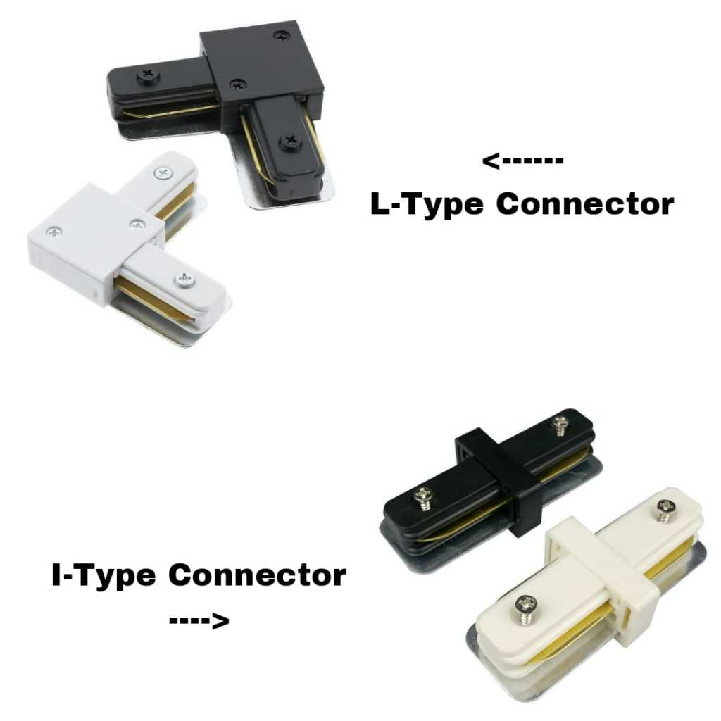 Sambungan Rel Track Spotlight/Sambungan Lampu Rel Track LED