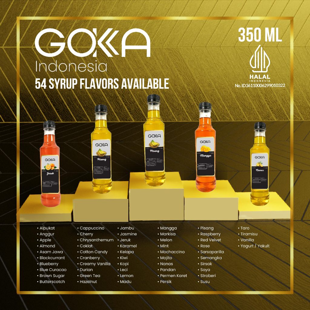 

(Varian Sirup Pilihan Rasa B) Sirup Gokka Kemasan 350ml