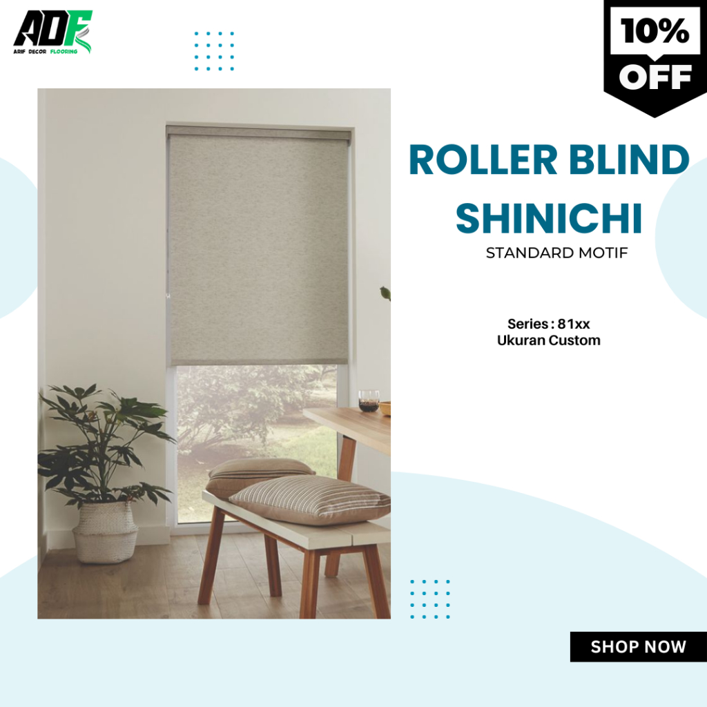 TERBAIK ROLLER BLIND SHINICHI STANDARD MOTIF / Tirai Gulung / Gorden