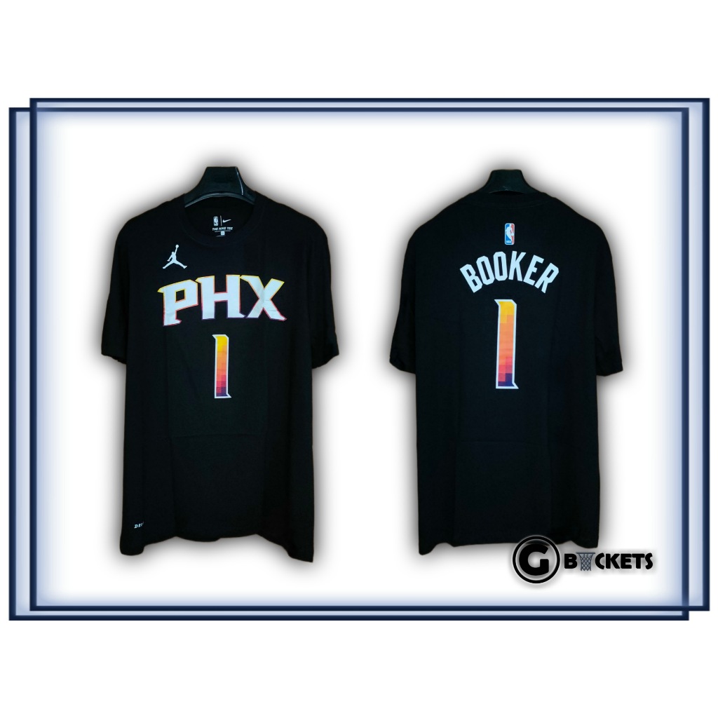 Kaos Devin Booker Phoenix Suns Statement #1 Black T-Shirt NBA