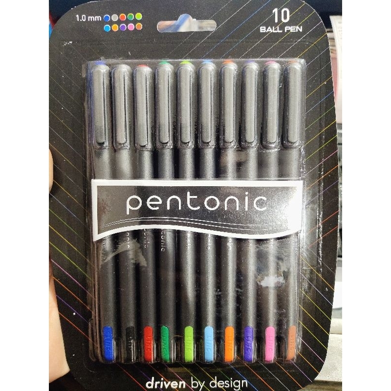 

Pen Ballpen Pentonic set 10 warna 1.0mm