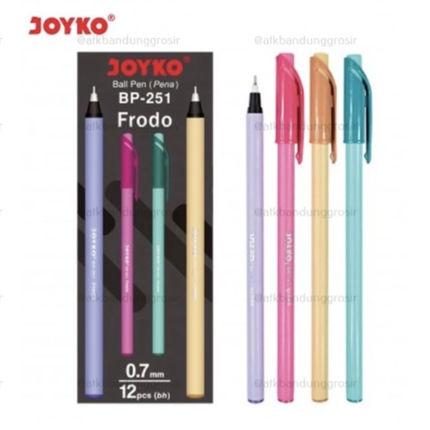 

Pulpen Joyko Bp-251 Frodo Pena Lilin Souvenir 0.7 mm - Pak (12 pcs)