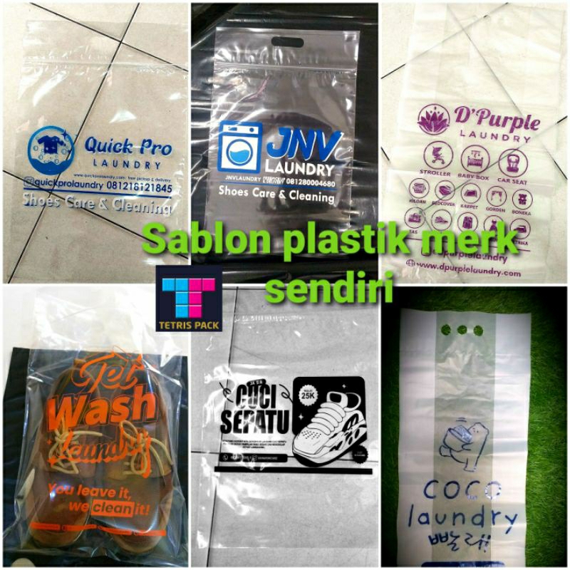 jasa  sablon plastik laundry merek sendiri