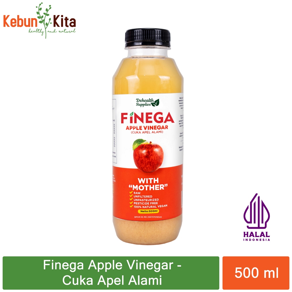 

Finega / Vinega Apple Cider Vinegar with The Mother 500ml (Botol Plastik)