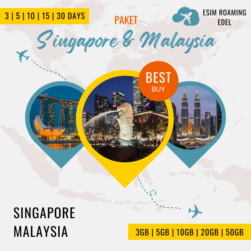 eSIM Roaming Data ASIA Singapore Malaysia Thailand 3GB 5GB 10GB