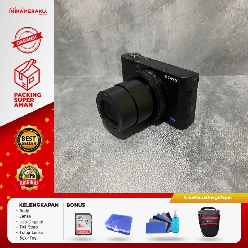 Kamera Vloging Sony RX100 Mark II Mark III Mark IV Siap Pakai (Banyak Bonus)