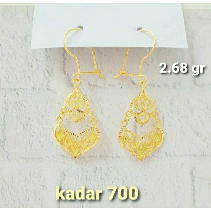 Anting fushion.Emas kadar 700/16K