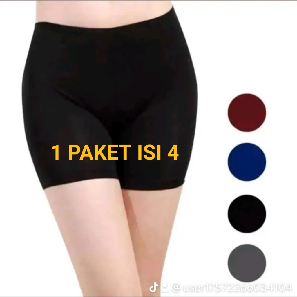 LEGGING POLOS 1 PAKET ISI 4/ SHORT OLAHRAGA UNISEX / LEGGING PENDEK PRIA DAN WANITA DEWASA