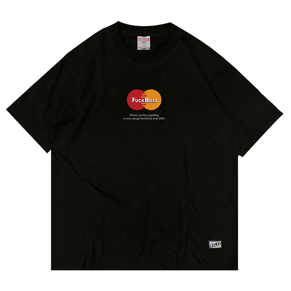 WOLES FvckBills Tshirt Kaos Black