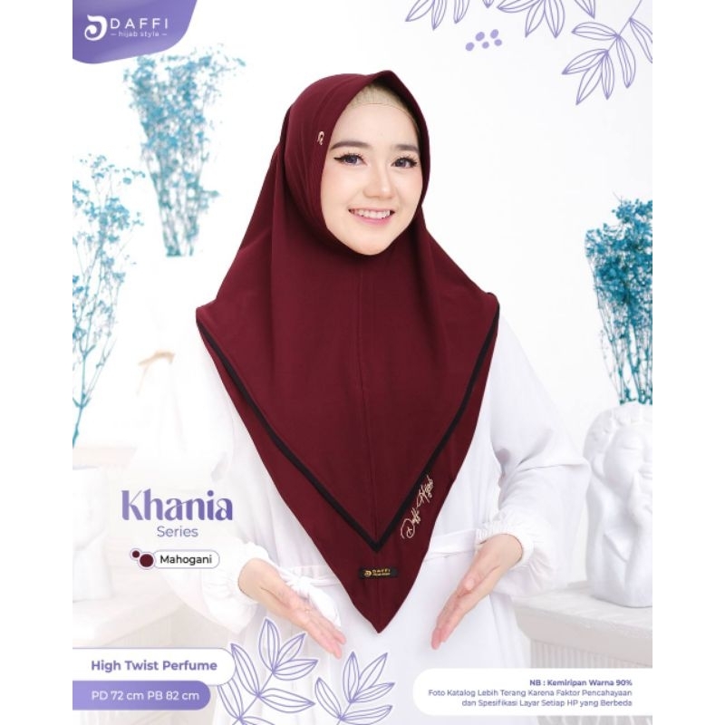 Khania Jilbab Daffi Hijab Terbaru Ori Jilbab Instan Jersey Premium Pet Antem