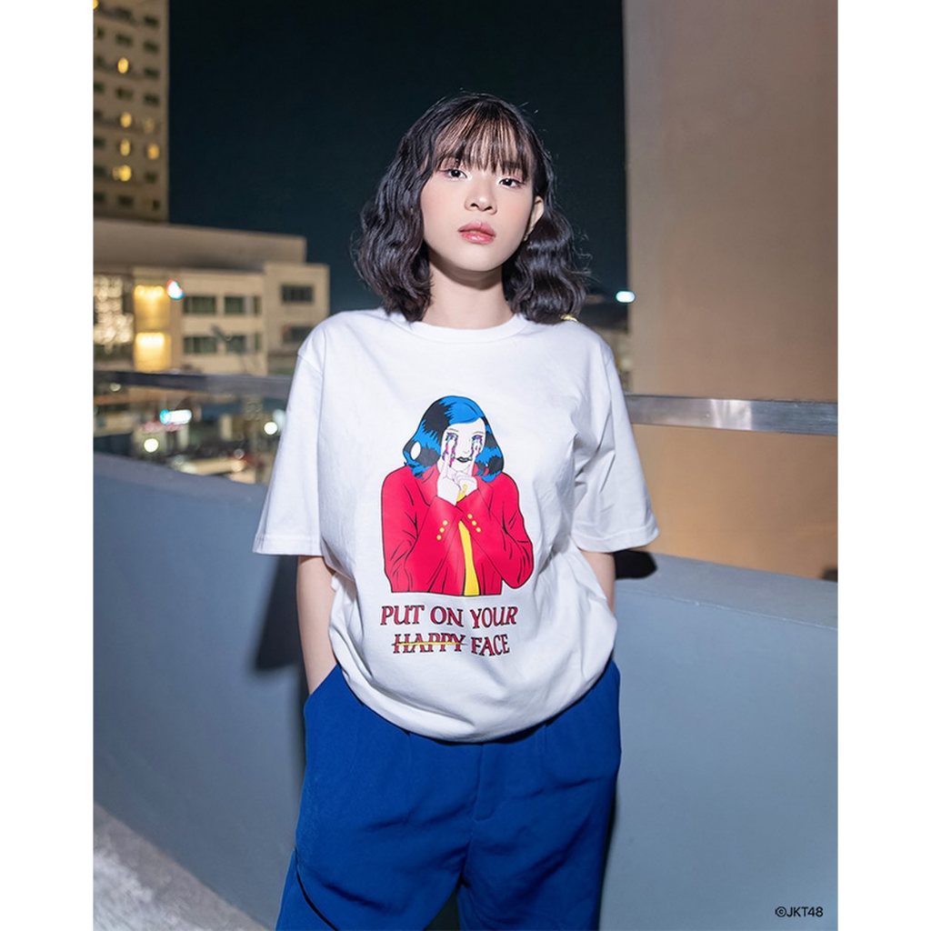 Kaos Oversize JKT48 Birtday T-Shirt Jesslyyn Elly (Elly) | Unisex - Putih