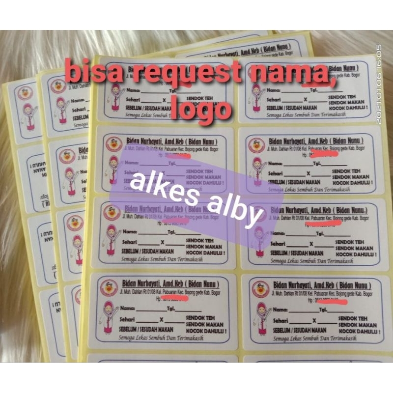 LABEL OBAT/STIKER OBAT