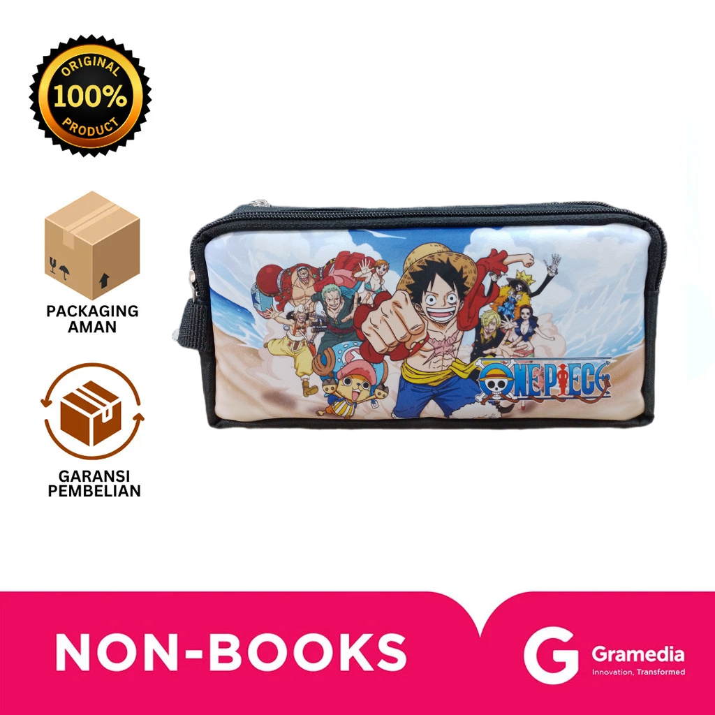 

Gramedia Bali - DADI PRIMA Pencil Case 2 Zipper One Peace Team PCOP240104