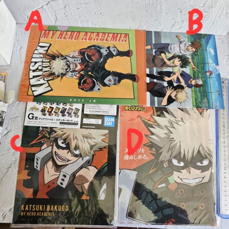ichiban kuji official merch my hero academia clearfile bakugo katsuki