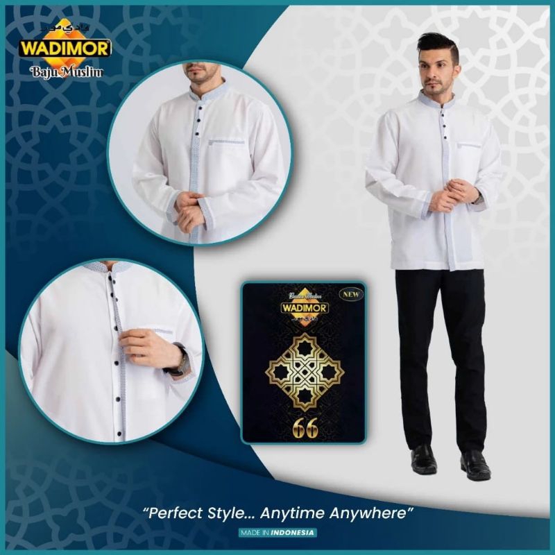 COD☑️ BAJU KOKO WADIMOR LENGAN PANJANG BAJU MUSLIM WADIMOR