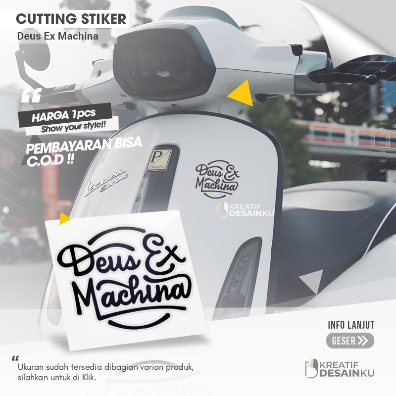 Cutting Stiker Deus Ex Machina Variasi Motor Mobil Sticker Veriasi Aksesoris Timbul Lucu Dasbor Spak