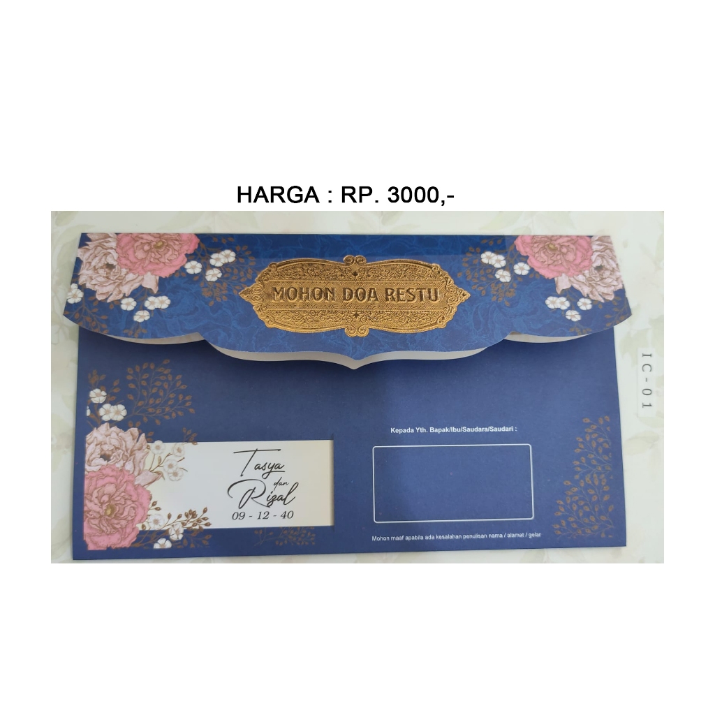 Cetak Undangan Blangko Pernikahan terjangkau IC 01