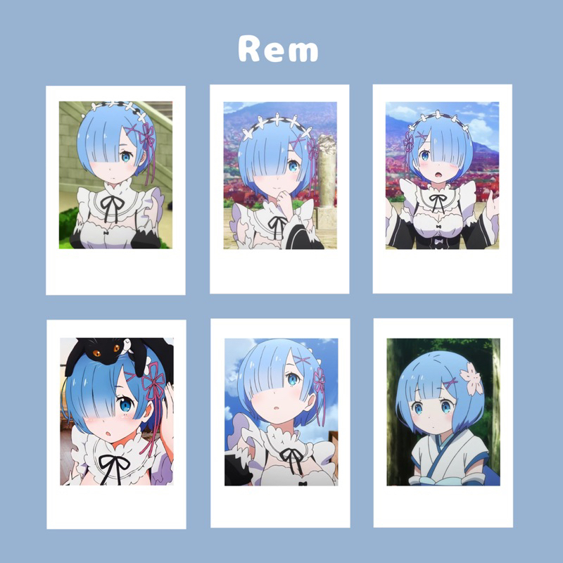 Polaroid Anime Re:Zero Re zero Ram Rem Emilia Subaru
