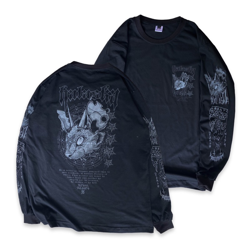 Baju Kaos Lengan Panjang long slif sablon