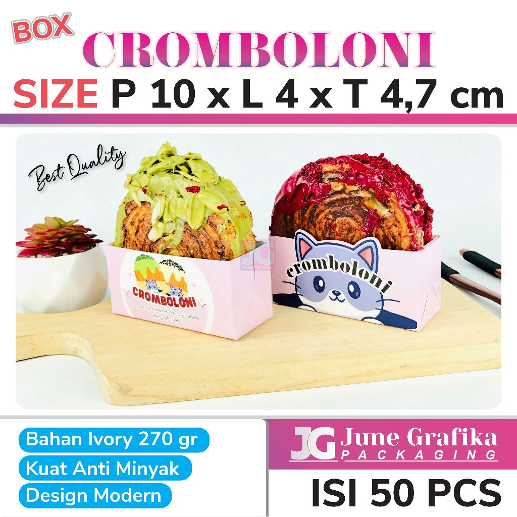 Kemasan Cromboloni / Wadah Cromboloni / Box Cromboloni / Tray Cromboloni / Mika Cromboloni