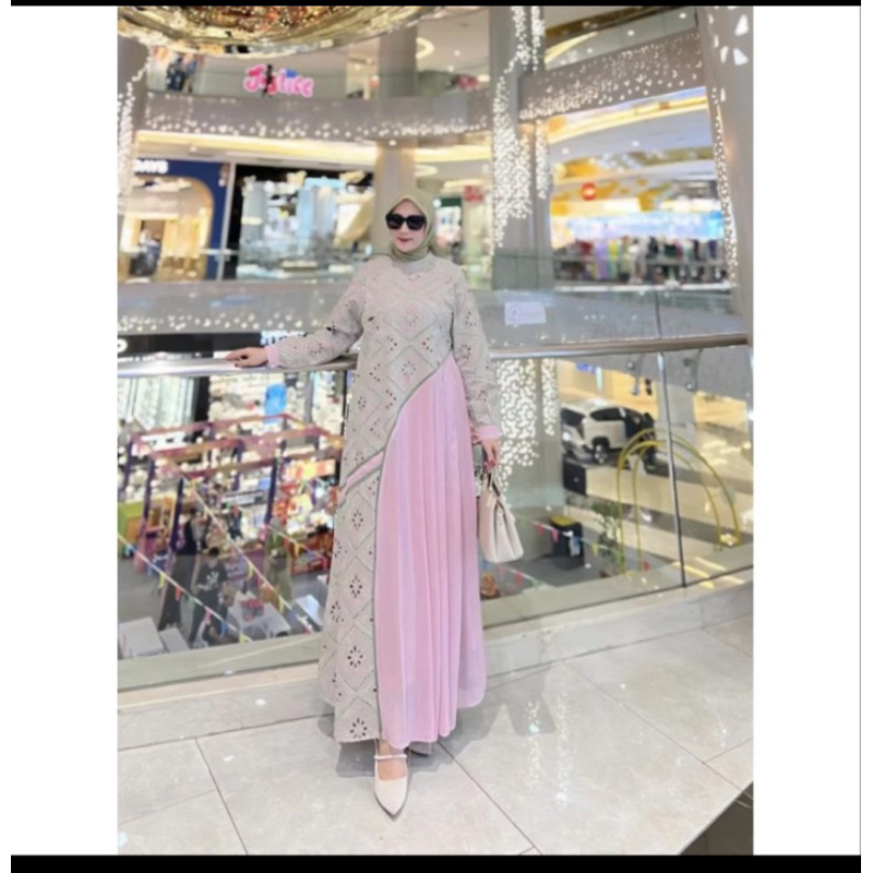 PROMO Gamis Maryam Dress Motif terbaru Gamis Couplean Gamis mewah by aqila fashion