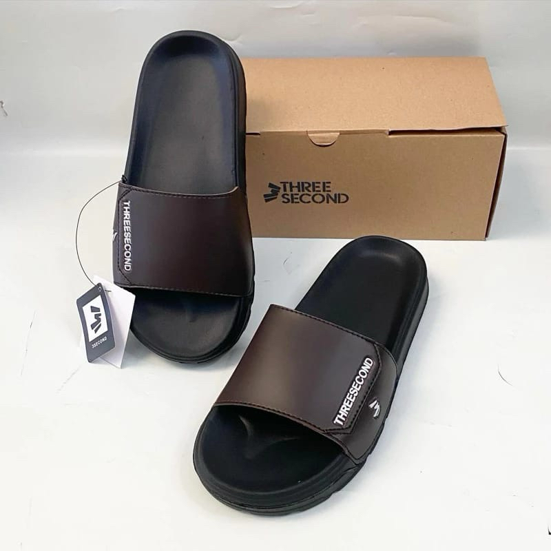 Sandal Slop 3 Second / Three Second Sendal Kulit Selop Three Second Original