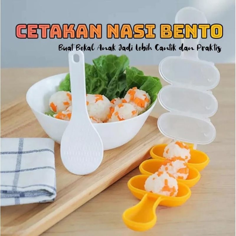 Cetakan Nasi Bento Bulat - Cetakan Nasi Mini Karakter