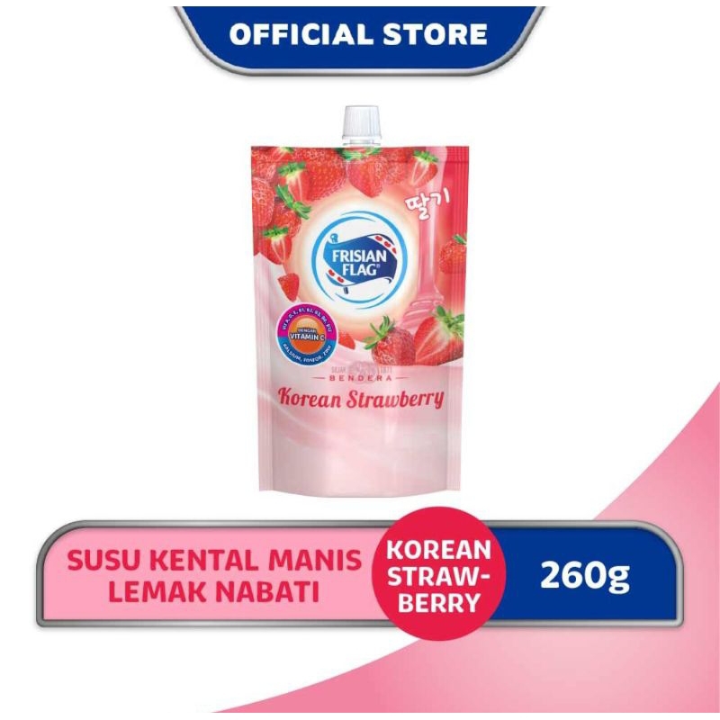 

frisian flag susu kental manis korean strawberry 260g