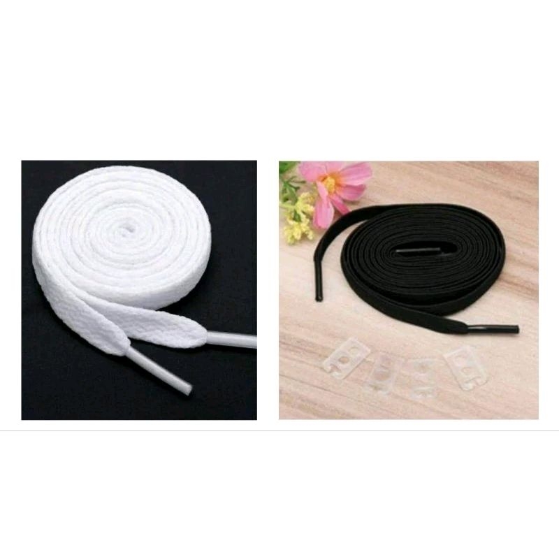 Tali sepatu/ tali sepatu hitam / tali sepatu putih / tali sepatu warna