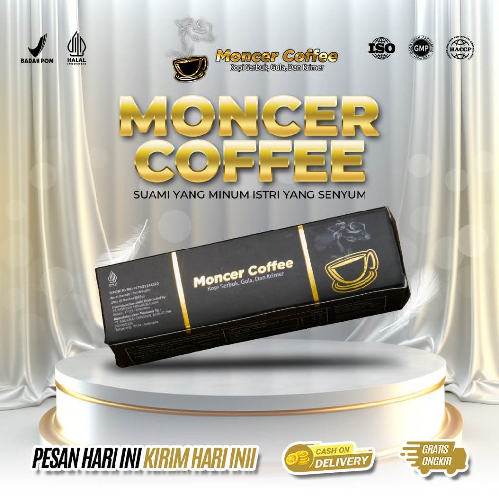 

Monceer Coffee | Kopi Pria Dewasa | Sudah Halal & Bpom | Varian 2 Sachet Box Kecil