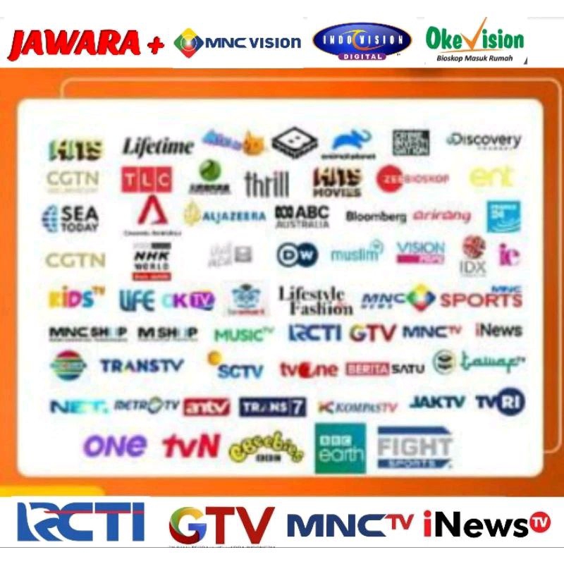 Paket Jawara + Cling Mnc Vision Indo Vision Top TV Oke Vision Kvision Plus Trans Family Starter Mini