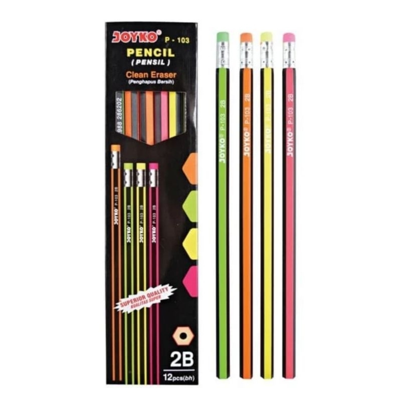 

Pensil 2B Joyko Clean Eraser P-103 (12 Pcs)