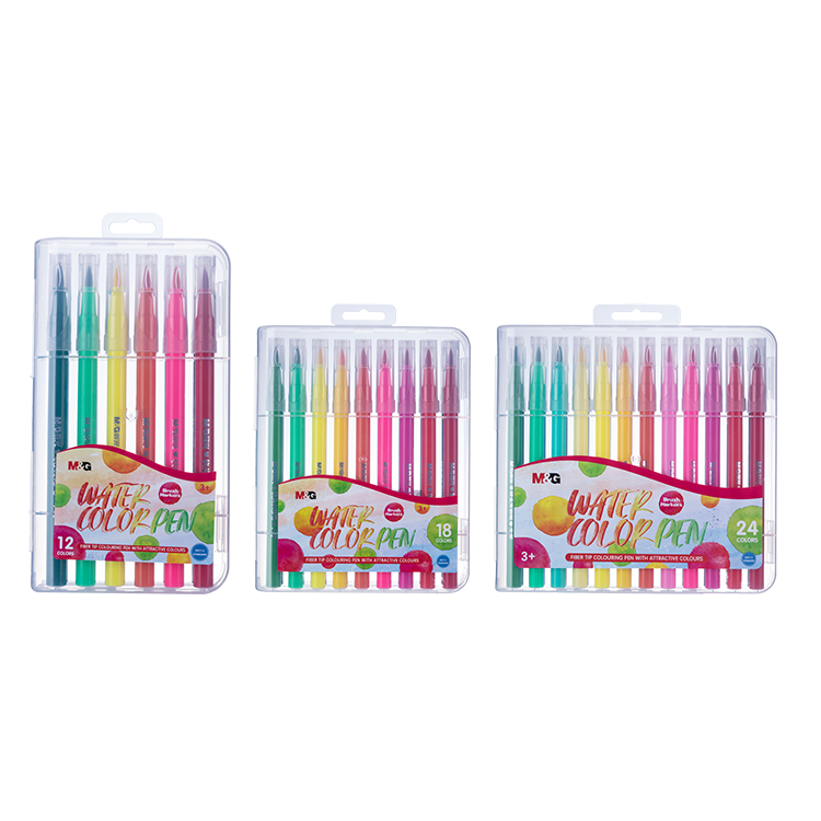 

M&G Soft Brush Water Color Pen Washable Set 12,18,24,36 Colors Alat Tulis/gambar