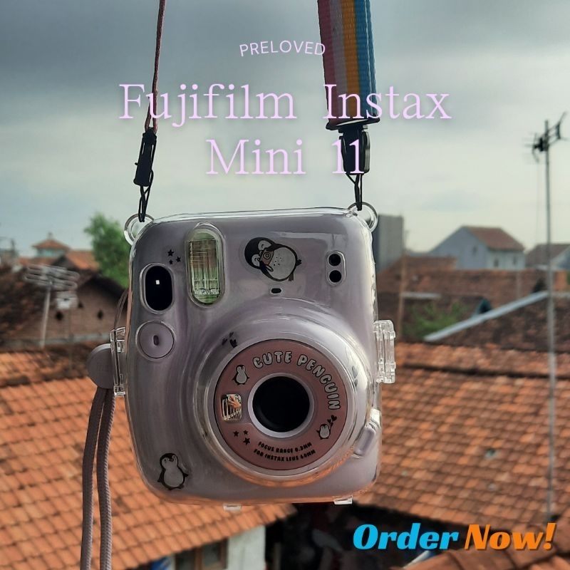 Preloved FUJIFILM INSTAX MINI 11 LILAC + Case Transparan