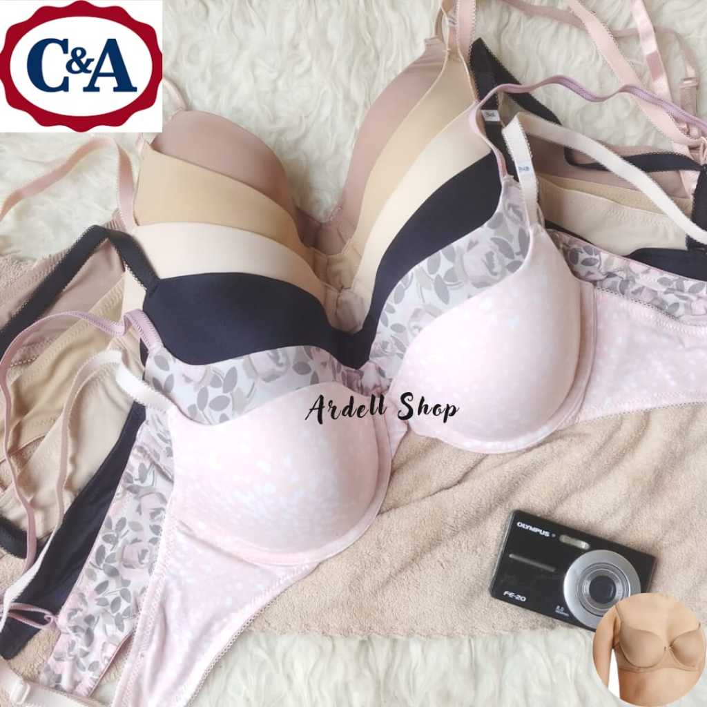 CC BRA WANITA KAWAT C&A SAMPLE POLOS MOTIF BUNGA CUP 32B 34B MBP