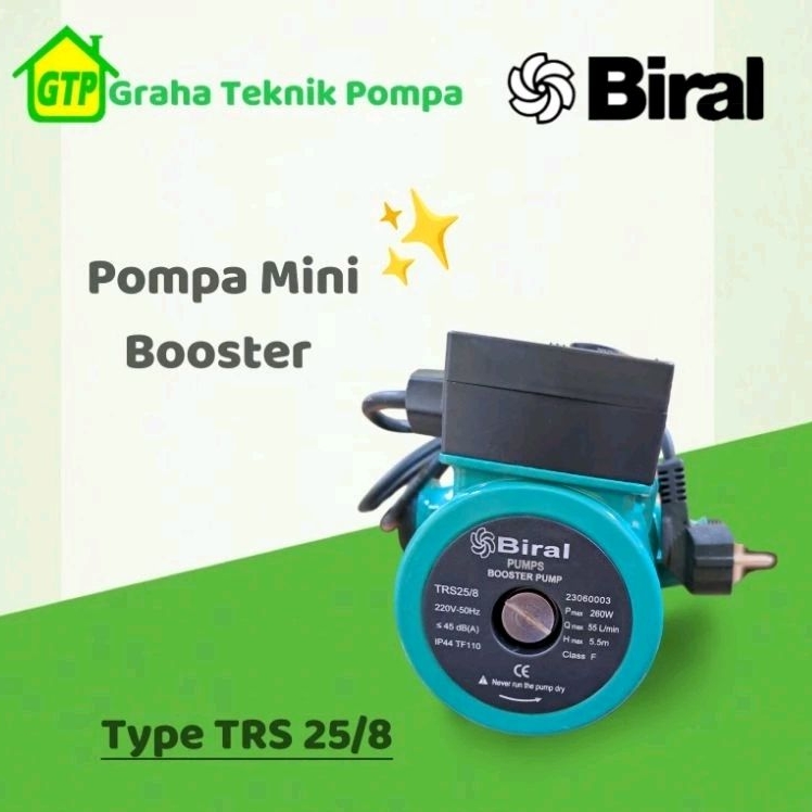 Biral Pompa Mini Booster TRS 25/8 Pompa Pendorong Mini