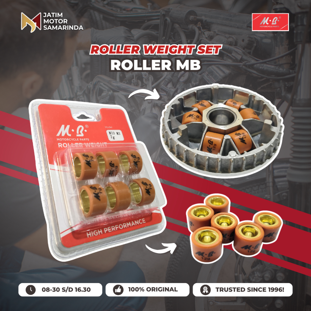 MB Weight Roller Set Roller Racing Berkualitas Premium Original Ready Semua Motor Beat (KVY) NMax (2