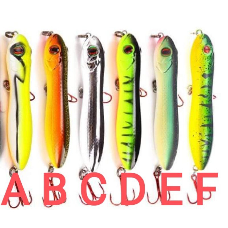 PENSIL TOMAN WTD 10 CM 15 GRAM - UMPAN UNTUK CASTING IKAN GABUS / TOMAN KILLER RATTLE SUPER BERISIK