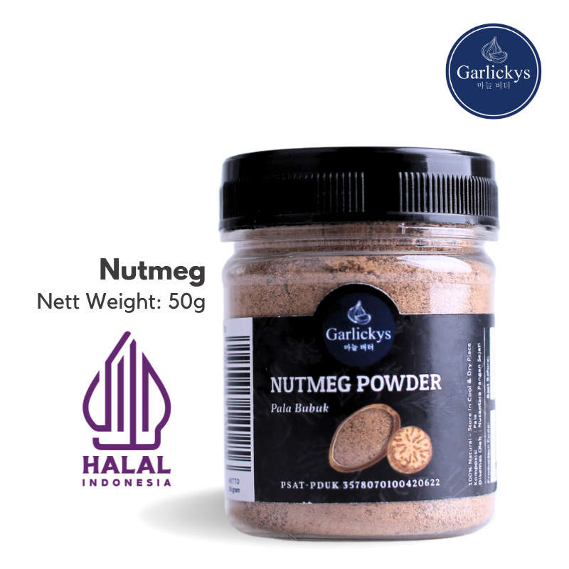 

GARLICKYS Bumbu Dapur Pala Bubuk Asli Murni Nutmeg Powder