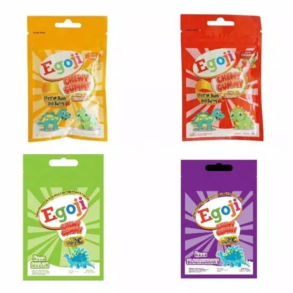 

EGOJI CHEWY GUMMY RASA Jeruk/Strawberry/ Melon/Blackcurrant/Leci 1 sachet