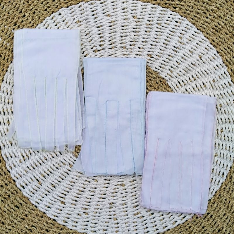 3 Pcs Dan 6 Pcs Gurita Tali Bayi Warna Putih Polos