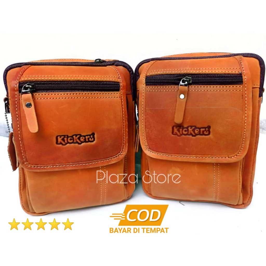 Tas Selempang Kulit Pria/TAS SLEMPANG PRIA KULIT ASLI KICKERS premium class