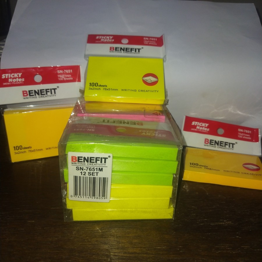 

STICKY NOTES / KERTAS / BENEFIT STICKY NOTE SN - 7651M