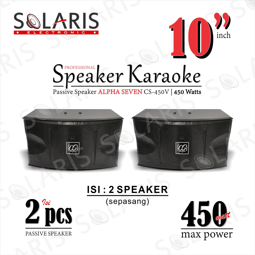 SPEAKER KARAOKE 10 Inch 450 Watt PROTON - Alpha Seven CS-450 V