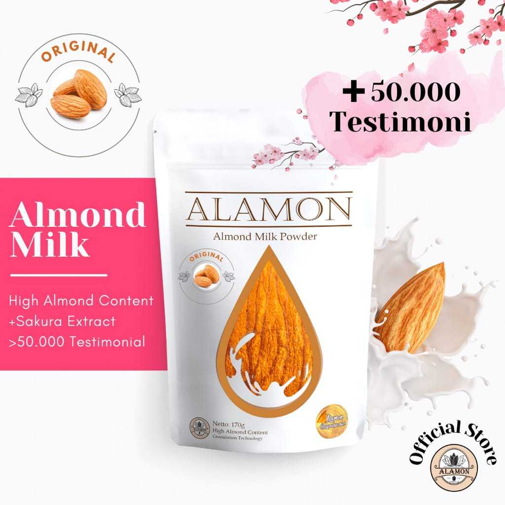 Alamon Milk / ASI Booster / Susu Almond Bubuk / Susu Ibu Menyusui / Almond Milk Puluhan Ribu Testimoni ASLI