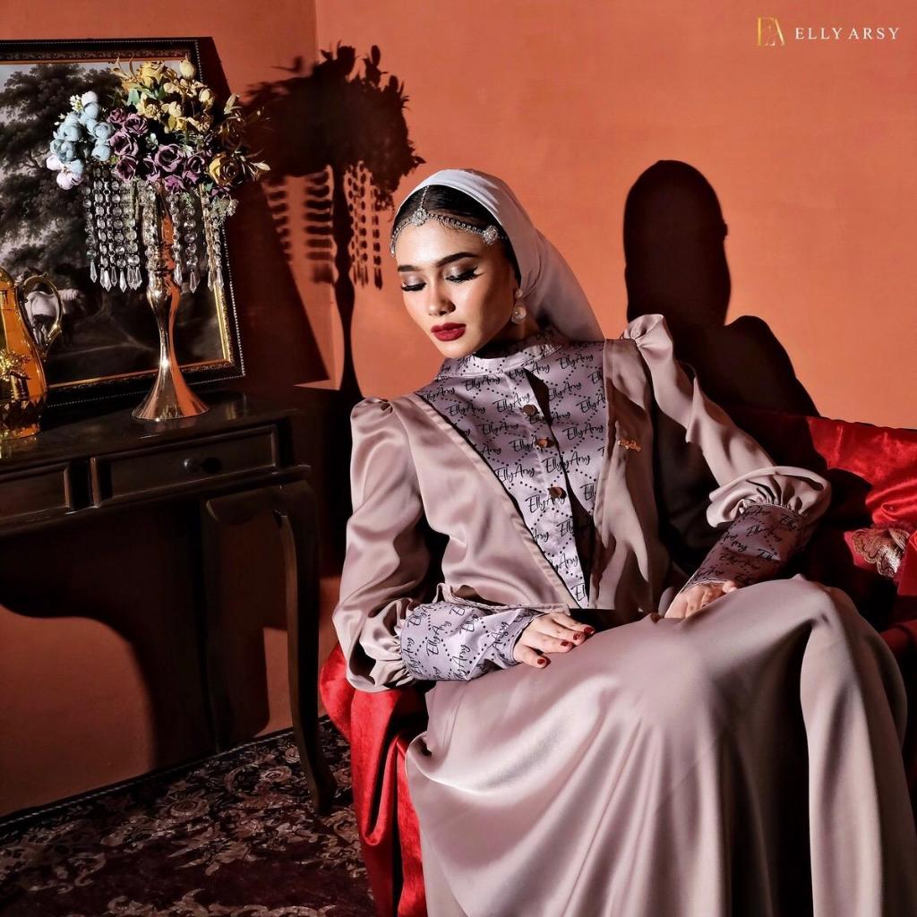 Ellyarsy - Misella Gamis Bambo Silk Pattern Gamis Only